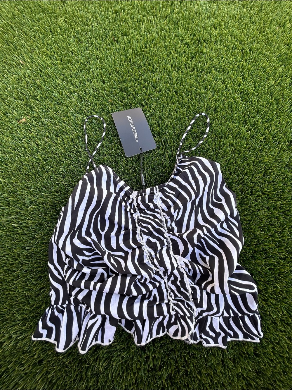 Zebra print crop top